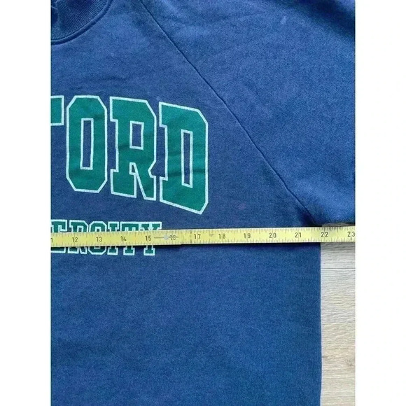 Vintage 80s Oxford University Crewneck Sweatshirt Single Stitch XL Runs Small - Picture 6 of 12